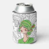 Drink Cooler Green Flapper Girl 缶クーラー (缶裏面)