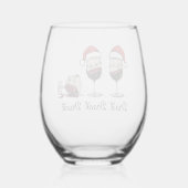 Drink Drank Drunk クリスマス ワイン ステムなしワイングラス (裏面)