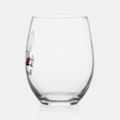 Drink Drank Drunk クリスマス ワイン ステムなしワイングラス (左)