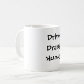 Drink, drank, drunk コーヒーマグカップ (正面左)