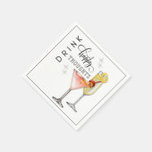 Drink Happy Thoughts Cocktail Napkins スタンダードカクテルナプキン (角)