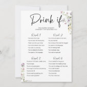 Drink If Bachelorette Game Wildflower 招待状 (正面)