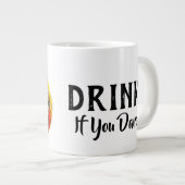 Drink if you dare Halloween Smiling Pumpkin ジャンボコーヒーマグカップ (正面右)