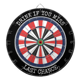 Drink If You Miss Funny Dartboard Bar Decor ダーツボード