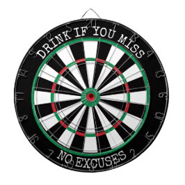Drink If You Miss – No Excuses Dartboard ダーツボード