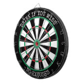 Drink If You Miss – No Excuses Dartboard ダーツボード (正面右)
