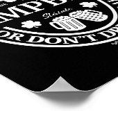 Drink Like A Campbell Shamrock St Patricks Day  ポスター (角)