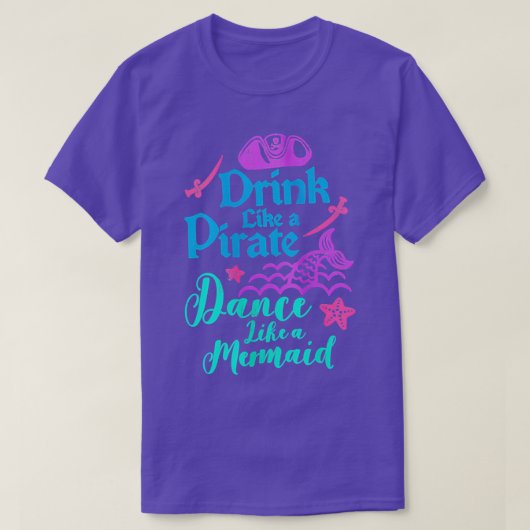 Drink Like A Pirate Dance Like A Tシャツ (デザイン正面)