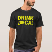 Drink Local Iowa Yellow Tシャツ (正面)