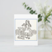 「Drink Me」ボトルイラストレーションのアリス ポストカード (スタンド正面)