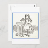 「Drink Me」ボトルイラストレーションのアリス ポストカード (正面/裏面)