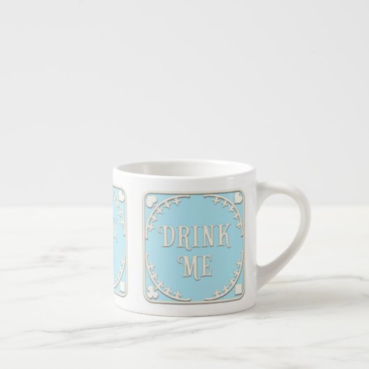 "Drink Me"ワンダーランドティーパーティーパステルブルーエンブレム エスプレッソカップ (右)