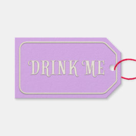 「Drink me」ワンダーランド茶パーティー紫カスタマイズ ギフトタグ