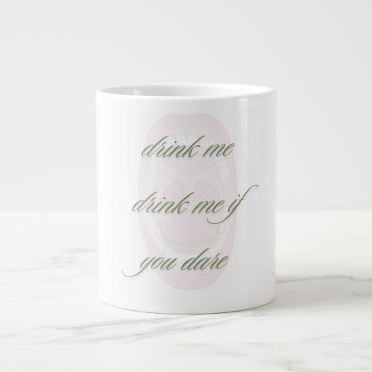 Drink me drink me if you dare ジャンボコーヒーマグカップ (正面)