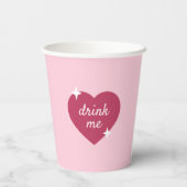 Drink Me Pink Retro Galentines Day Party  紙コップ (裏面)