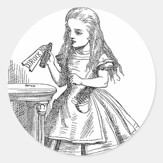 Drink Me Sticker ラウンドシール (正面)