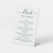 Drink Menu Wedding Reception 台座サイン (正面)