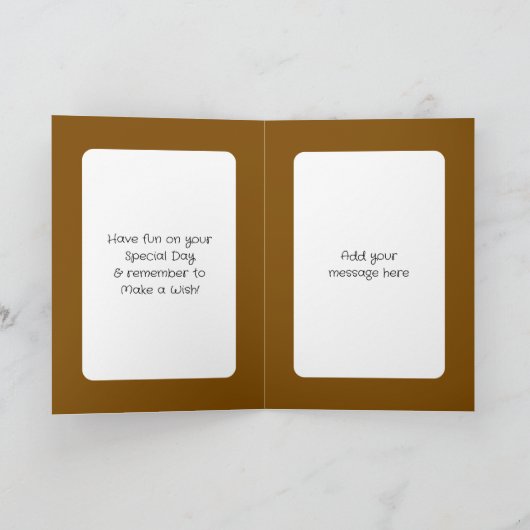 Drink more coffee white brown birthday カード (内部)