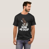 Drink My Poop  Women Coffee Cat Kopi Luwak Love Tシャツ (正面フル)