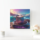 DRINK OF THE GODS - COCOA スクエア壁時計 (ホーム)