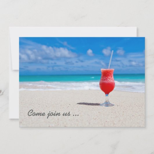 Drink On Beach custom invitation 招待状 (正面)