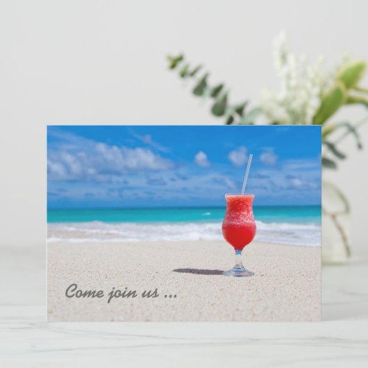 Drink On Beach custom invitation 招待状 (スタンド正面)