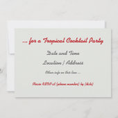 Drink On Beach custom invitation 招待状 (裏面)