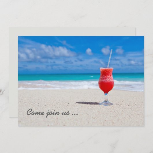Drink On Beach custom invitation 招待状 (正面/裏面)