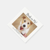 Drink on Meかわいいテンプレート猫犬結婚写真 スタンダードカクテルナプキン (角)