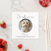Drink On Me Pet Dog Photo 結婚's スタンダードカクテルナプキン (インサイチュ)