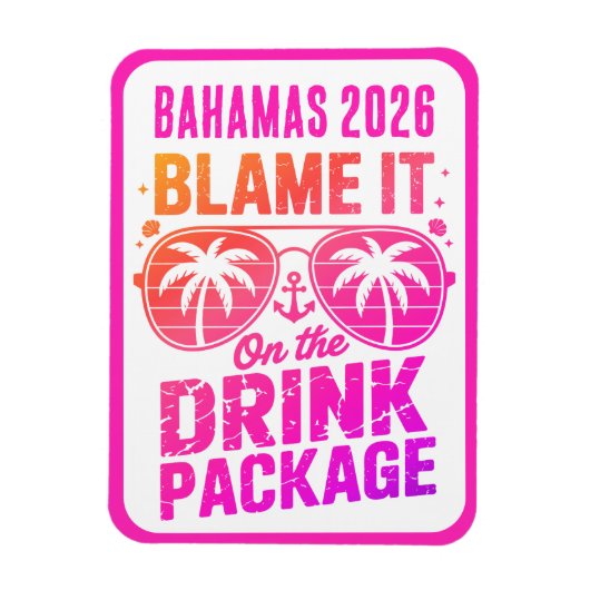 Drink Package Cruise Ship Stateroom Magnet マグネット (縦)