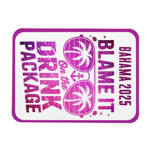 Drink Package Cruise Ship Stateroom Magnet マグネット (横)