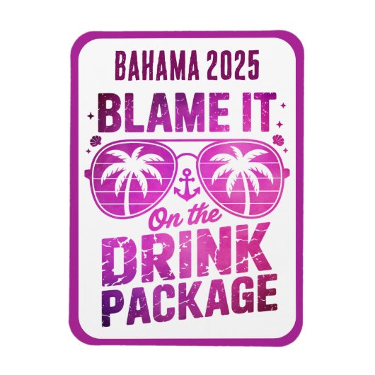 Drink Package Cruise Ship Stateroom Magnet マグネット (縦)