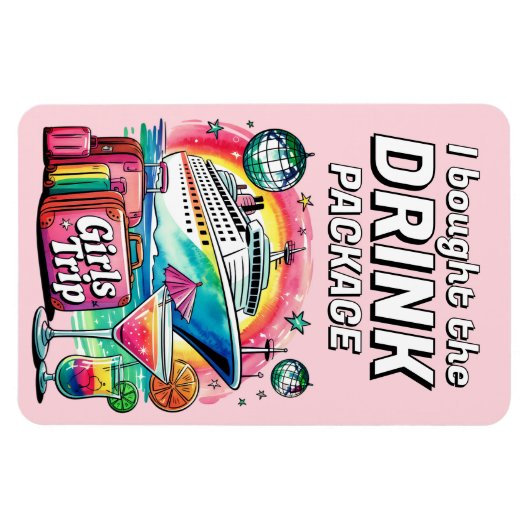 Drink Package Cruise Ship Stateroom Magnet マグネット (横)