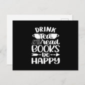Drink Tea Book 読 Be Happy ポストカード (正面/裏面)
