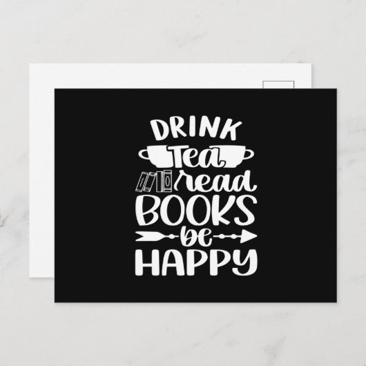 Drink Tea Book 読 Be Happy ポストカード (正面/裏面)
