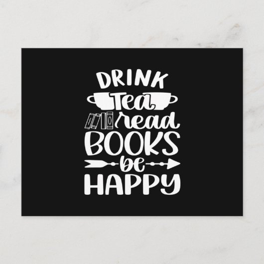 Drink Tea Book 読 Be Happy ポストカード (正面)