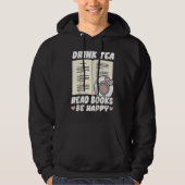 Drink Tea Read Books Be Happy Raglan Baseball パーカ (正面)