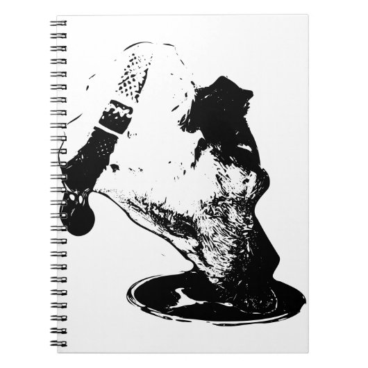 Drink Terrier Mix Sketch Journal ノートブック (正面)