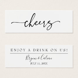 Drink Ticket Wedding Reception Bar Token Card B613