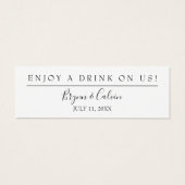 Drink Ticket Wedding Reception Bar Token Card B613 (裏面)