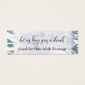 Drink Tickets | カラフルな水彩花束 (正面)