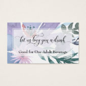 Drink Tickets | カラフルな水彩花束 (正面)