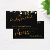 Drink Tickets, Elegant Gold Script & Bokeh (デスク)