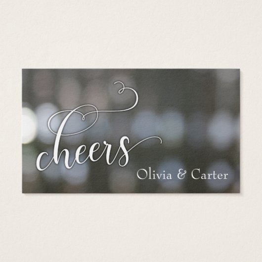 Drink Tickets, White Script Over Neutral Bokeh (裏面)
