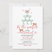 Drink Tis The Season to Be Married Bridal Shower 招待状 (正面)