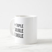 Drink Triple See Double Act Single - Funny Drinkin コーヒーマグカップ (正面左)