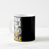 Drink Triple See Double Act Single - Funny Drinkin コーヒーマグカップ (正面左)
