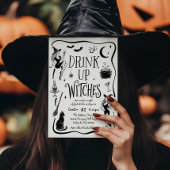 Drink Up, Witches ハロウィンパーティー招待状 招待状