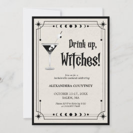 Drink Up Witches ハロウィン・バチェラー・パーティー 招待状